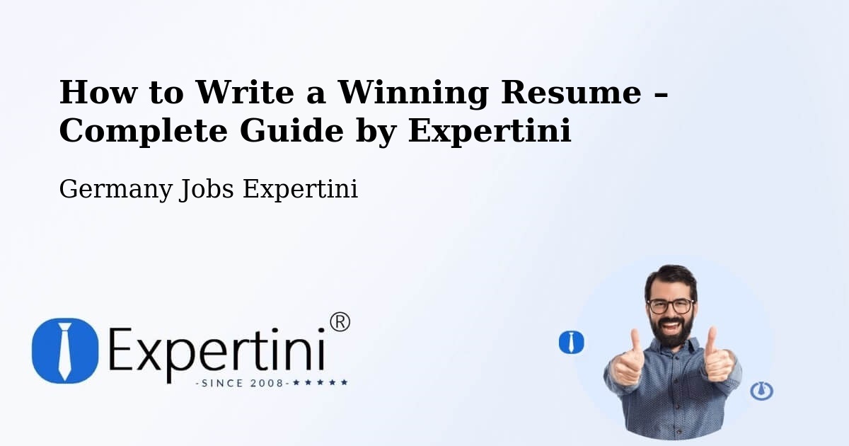 Resume Writing Guide for Job Seekers – Schopfheim - Schopfheim, Germany Jobs Expertini